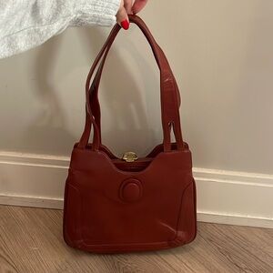 Vintage red leather purse